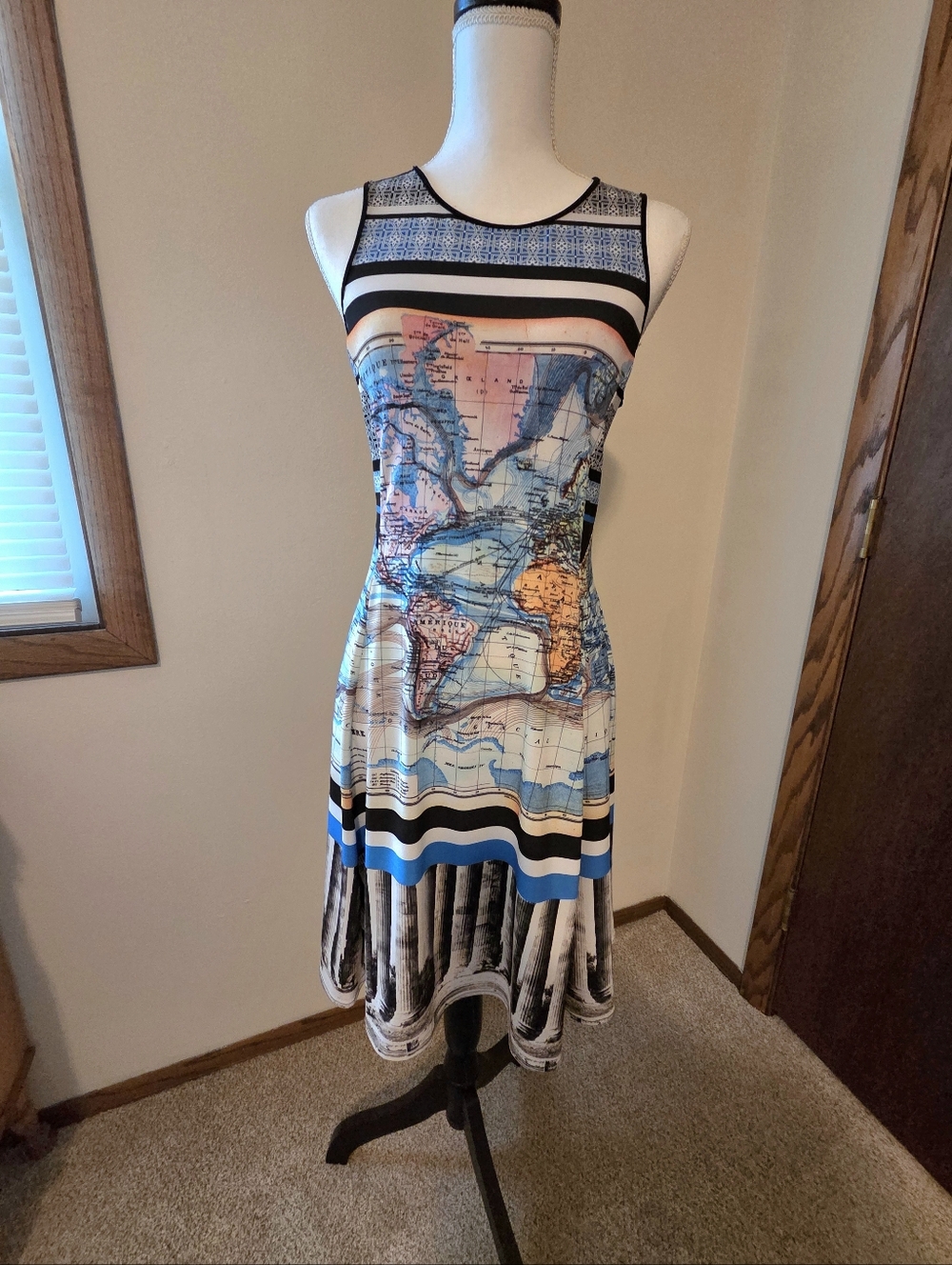 Clover Canyon Map Print Dress - Picture 2 of 11